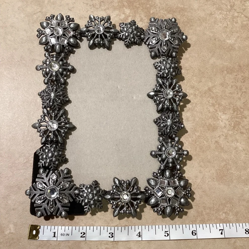 Silver Sparkle Snowflake Picture Frame